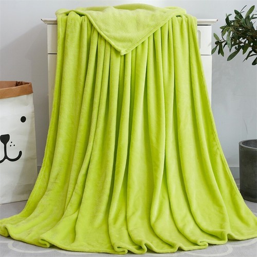 Fleece Blanket Gift Sofa Throw Soft Warm Faux Fur Mink Candy Colours Large Size - Picture 23 of 43