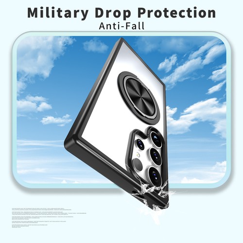 Magnetic Military Drop Protection Kickstand Clear Case for Samsung S24/S24+/23FE - Picture 2 of 47