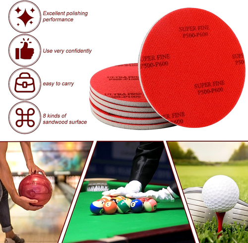 Bowling Ball Sanding Pad Set 6 Pack Bowling Ball Surface Sanding Pads Bowlin - Picture 6 of 6