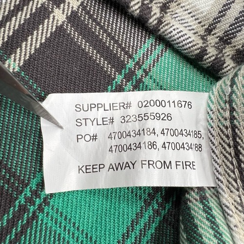 POLO RALPH LAUREN Boys XL (18-20) Long Sleeve Button Up Plaid Flannel Green - Picture 6 of 13