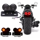 Feu LED intégré plaque d'immatriculation frein double clignotant arrière moto double