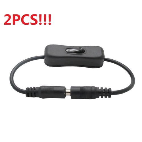 2Pc LED Light Strip In-line On/Off Switch With Male/Female 2.1mm/5.5mm Connector - Picture 1 of 12