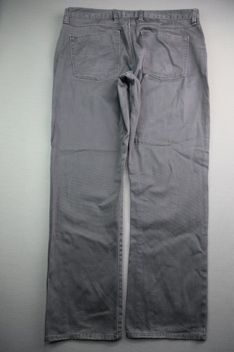 Pantalones de sarga Gap 2011 para hombre gris 5 bolsillos talla 36x30 (medida 36x29) cremallera mosca - Imagen 6 de 7