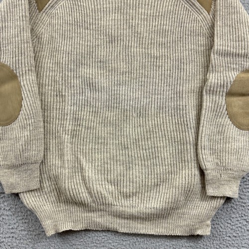 Vintage Wanderpullover Herren groß beige Wolle wattiert Commando Strick 80er Pulli - Bild 2 von 10