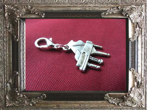 CHARM ANHÄNGER FLÖTE GITARRE GEIGE DRUMS SAXOPHON KLAVIER 925er SILBER Karabiner - Bild 10 von 18