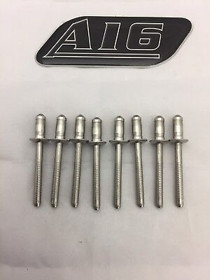 Acier Inoxydable 8 Rivets 4.8 mm x 12 mm-Scellé Rivet-Moto échappement réparation Acier Inoxydable 8 Rivets 4.8 mm x 12 mm-Scellé Rivet-Moto échappement réparation