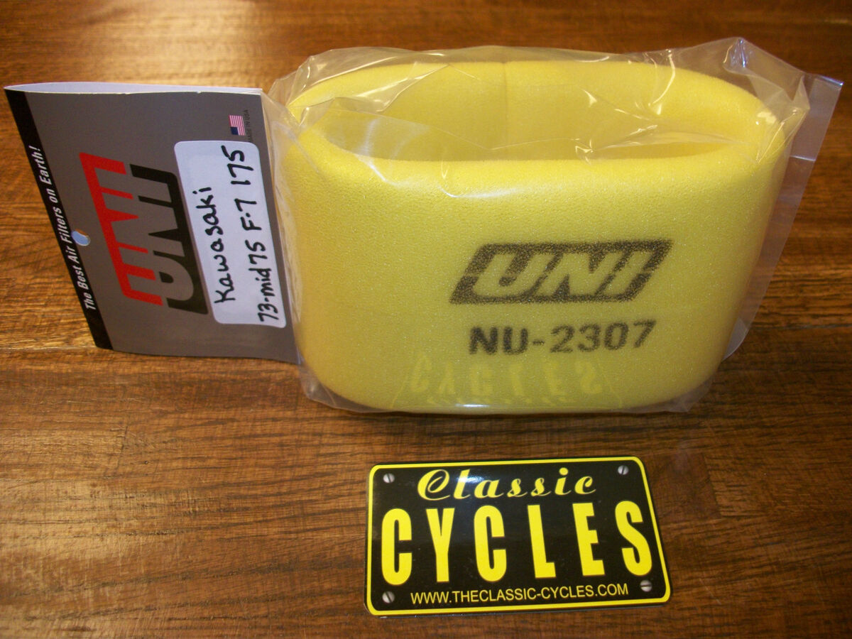 1973-1975 Kawasaki F7 175 Air Filter UNI with Mesh Screen NU 1973-1975 Kawasaki F7 175 Air Filter UNI with Mesh Screen NU