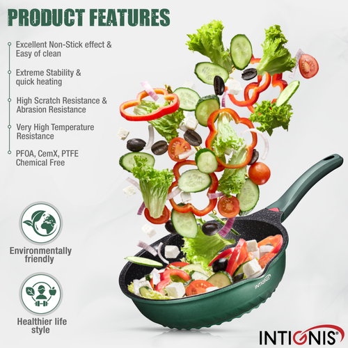 Frying Pan with Lid Non stick Deep All Hobs induction Anti Scratch Heavy Duty - Picture 5 of 15