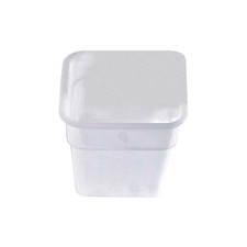 CRESTWARE SQW4 Food Storage Container,7 1/4 in L,White 45GK91