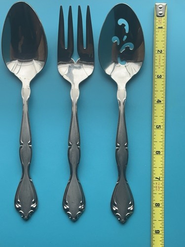 Oneida Cantata 3-Piece Glossy Hostess Serving Set Stainless Flatware 18/8 China - Picture 7 of 7