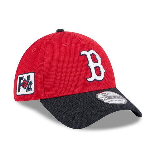 New Era Herrenmütze rot/marine Boston Red Sox 2025 Frühling Training 39THIRTY Flex - Bild 1 von 6