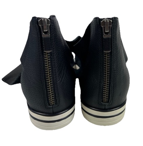 Eileen Fisher Carver Sport Sneaker Sandals 10 Leather Black Zip Close Toe NWOB - Picture 4 of 7