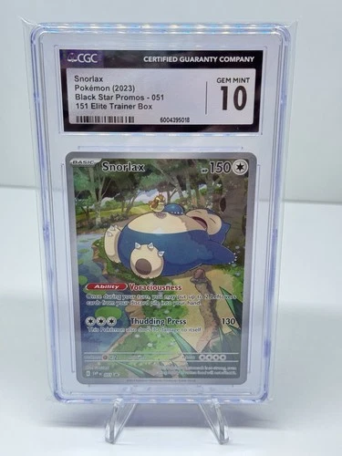 Snorlax Pokemon 2023 Black Star Promos 051 Elite Trainer Box CGC 10 GEM MINT