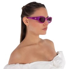 Versace Violet Mirror Silver Oval Ladies Sunglasses VE2263 1503AK 56