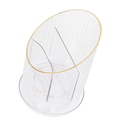 Transparent Makeup Brushes Holder Rotatable Waterproof Dustproof Makeup Cup CUT - Picture 22 of 22