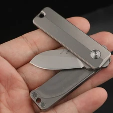 Titanium Alloy Folding Knife Utility Pocket Portable Cutting Tools Metal Handle