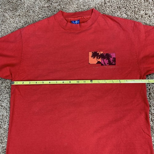VTG 80s OP Ocean Pacific Surf Shirt Surf USA Single Stitch Sz L M? Hawaii Sunset - Picture 13 of 15