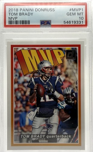 2018 Panini Donruss Tom Brady MVP PSA 10 #MVP1