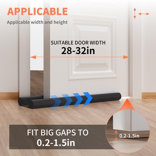 Upgraded Door Draft Stopper for Bottom of Door, Under Door Gap Filler for Big... - Picture 3 of 8