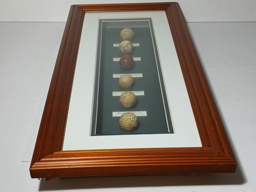 Glass Cased History of the Golf Ball Wall Hanging Plaque Golf Clubhouse Pro Shop - Imagen 17 de 20