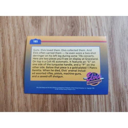 1992 - Elvis Presley Trading Card #185 - The Elvis Collection- Graceland Tour - Picture 2 of 2