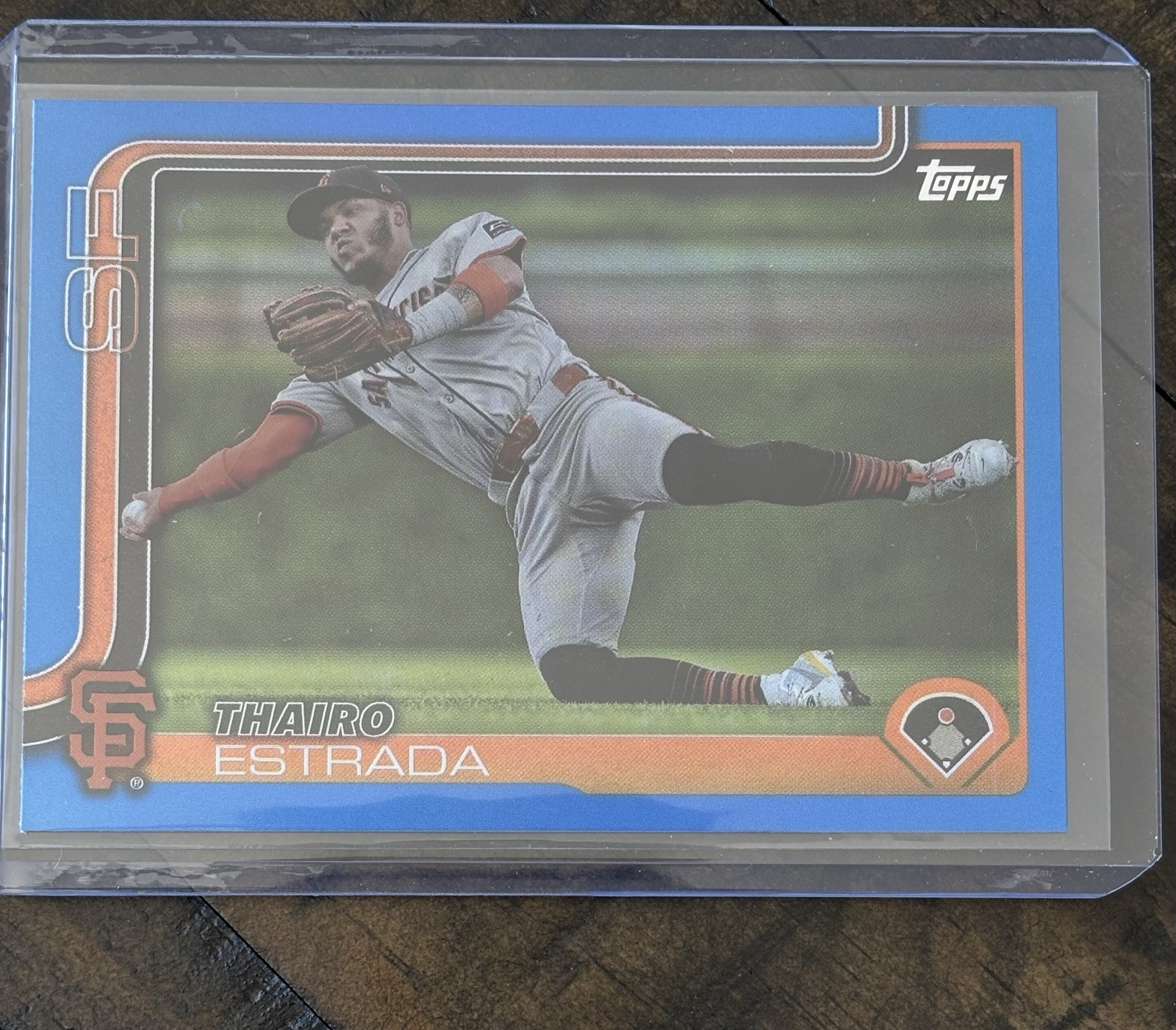 Thairo Estrada /150 Blue Foil Parallel 2025 Topps Series 1 San Francisco Giants
