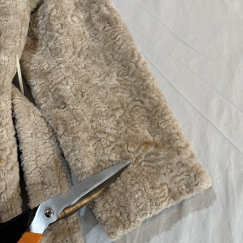 Vintage 60s Robert Meshekoff Fur Coat Curly Sz 8 Belted Teddy Women’s Read - Picture 8 of 19