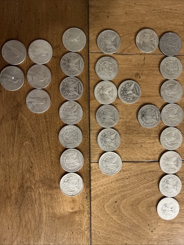 Bulk Lot 29 CULL Morgan And Peace Dollar Mix. 1879 To 1921 Morgans 1922 23 Peace