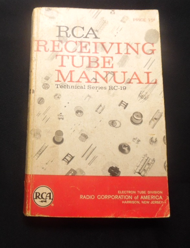 Vintage 1959 RCA EMPFANGSRÖHRE HANDBUCH - TECHNICAL SERIES RC-19