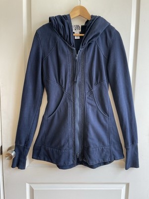 Prairie Underground Long Cloak Hoodie Jacket S Navy Lace Trim Victorian Gothic