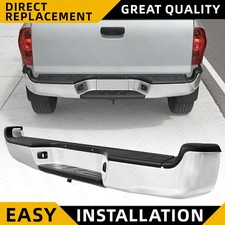 Chromed Rear Step Bumper Assembly Steel With Lights For 2005-2015 Toyota Tacoma