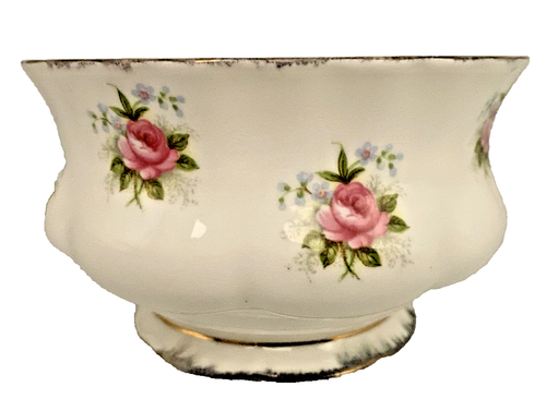 Azucarero vintage Royal Albert "Forget Me Not ROSE" - Borde dorado - Imagen 2 de 4