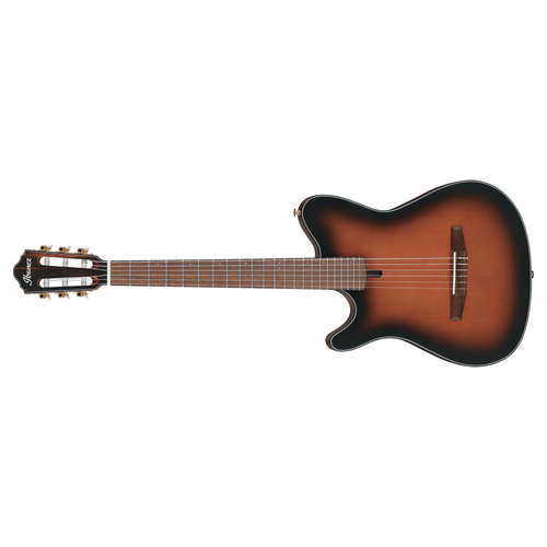 Ibanez FRH10NL Nylon Acoustic-Electric Left-Handed Guitar, Brown Sunburst Flat - Picture 1 of 3