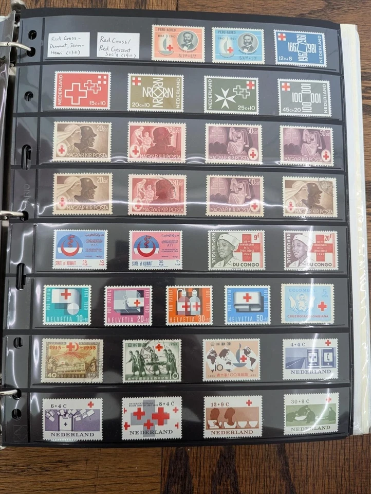 (Lot of 1399 Stamps) Red Cross World Postage Stamp Collection Album Lot - Image 2 of 4