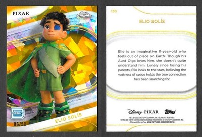 Topps Chrome Disney Sapphire 2025 #133 Elio Solis Gold /50