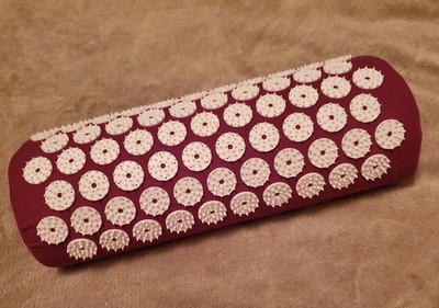 ProsourceFit Acupressure Mat Roller Pillow Gray Spike Therapy Pain Relief