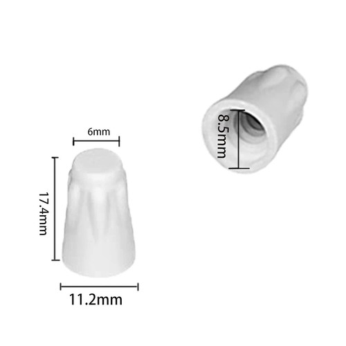 40 Pieces Ceramic Wire Connectors White Wire Ceramic Nuts 22-10 AWG Porcelain - Imagen 4 de 4