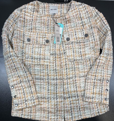 Nic+Zoe Plaid Open-Front Jacket, Size XS, New With Tags, Style F221065 - Picture 1 of 14