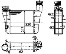 MAHLE ORIGINAL CI 426 000S Ladeluftkühler LLK für AUDI A4 Avant (8ED, B7) Turbo