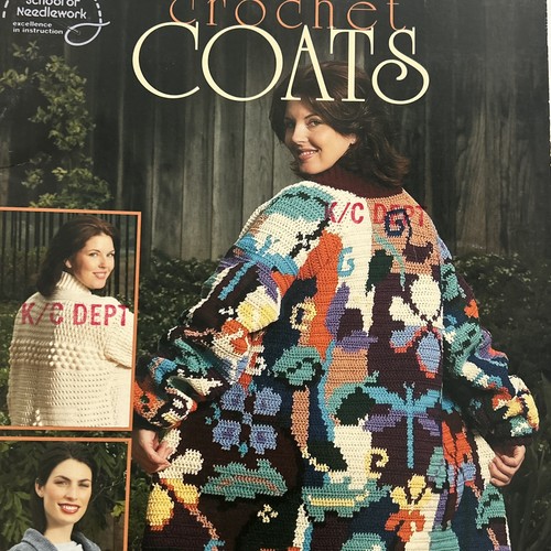 CROCHET COATS Pattern Booklet Colorful Jackets by American School Needlework - Picture 2 of 8