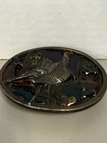 Vintage Bergamotte Türkei Gürtelschnalle - Messing & Emaille - Bild 6 von 6