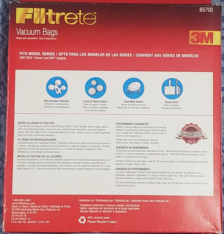Filtrete Dirt Devil C Micro Allergen Vacuum Cleaner Bags 12 Pack - Image 4 of 4