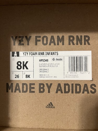 Adidas Yeezy Foam Runner Sulfur (Toddler - 8k) - Picture 10 of 11