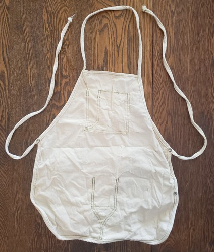 Vintage Rare 1940s 1950s Canvas Shop Apron for Tools, Art, Carpetering, Garden. - Picture 7 of 7