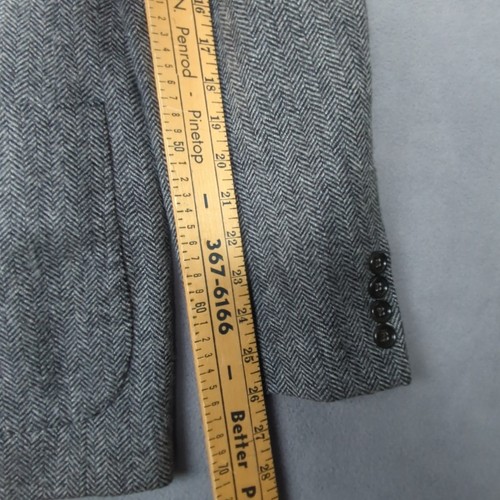 J Crew Blazer Herren 46R Grau Fischgrät Ludlow Wolle Moon British Cloth J.Crew - Bild 3 von 10