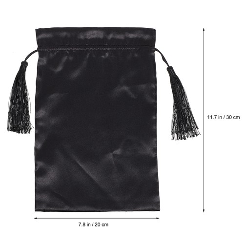 Multi-use Sundries Storage Bags Drawstring Pouches Gift Bags with Tassel - Imagen 6 de 12