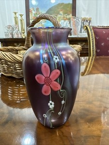 アメリカ　Orient & Flume Art Glass　フラワーベース アメリカ Orient & Flume Art Glass フラワーベース