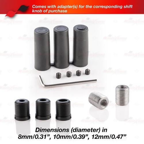 Compatible with 5/6 Speed MT REAL BLACK Leather w/ BLACK Threads Gear Shift Knob - Picture 3 of 7