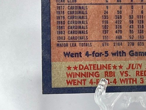 1984 Topps Ken Oberkfell Misprint Ink Error Card #102 - Bild 20 von 22
