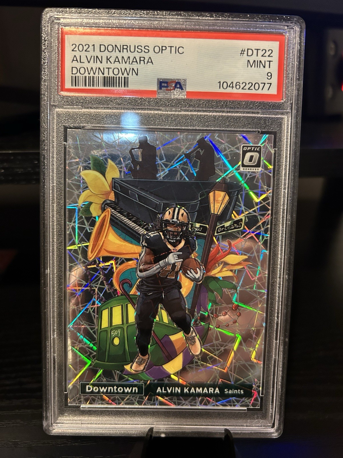 2021 Donruss Optic Alvin Kamara Downtown PSA 9 DT-22